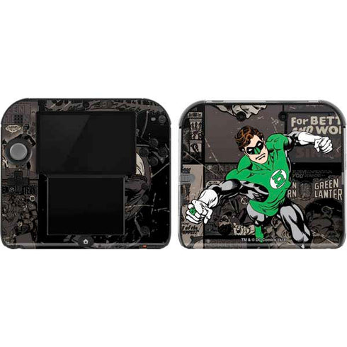 DC Comics Green Lantern Vintage Action Pose Pattern Nintendo Skins