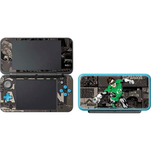 DC Comics Green Lantern Vintage Action Pose Pattern Nintendo 2DS XL (2017) Skin