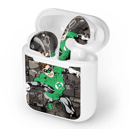 DC Comics Green Lantern Vintage Action Pose Pattern Apple AirPods Skin