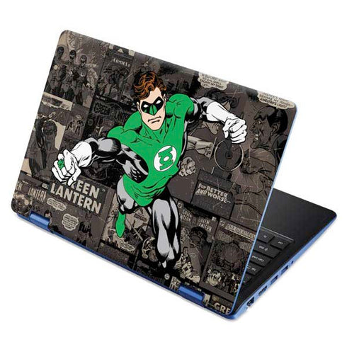 DC Comics Green Lantern Vintage Action Pose Pattern Aspire R11 11.6in Skin