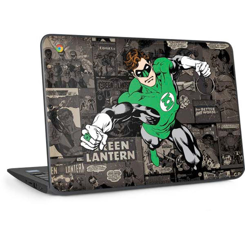 DC Comics Green Lantern Vintage Action Pose Pattern HP Chromebook Skin