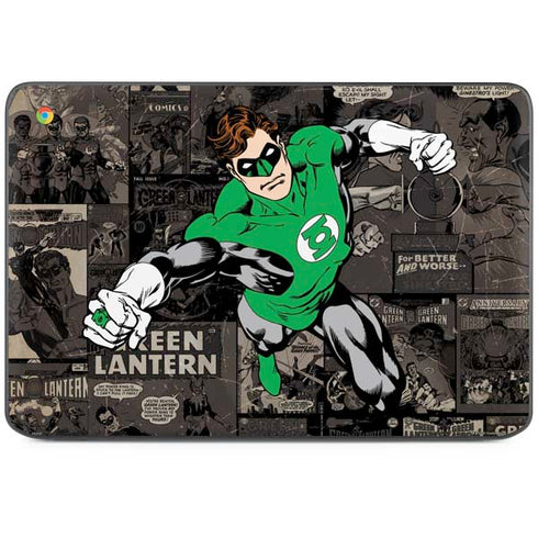 DC Comics Green Lantern Vintage Action Pose Pattern HP Chromebook Skin