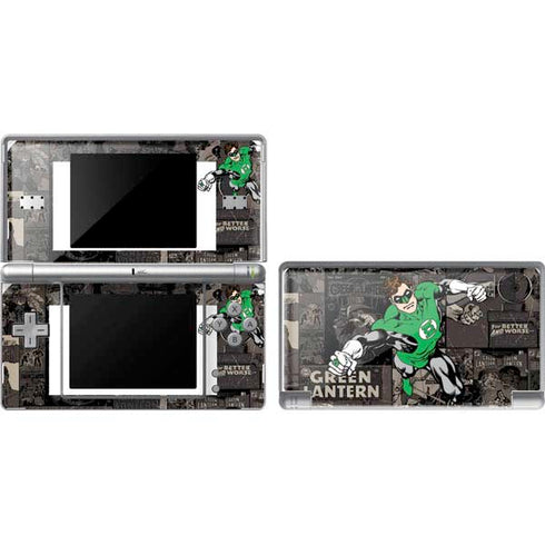 DC Comics Green Lantern Vintage Action Pose Pattern Nintendo Skins