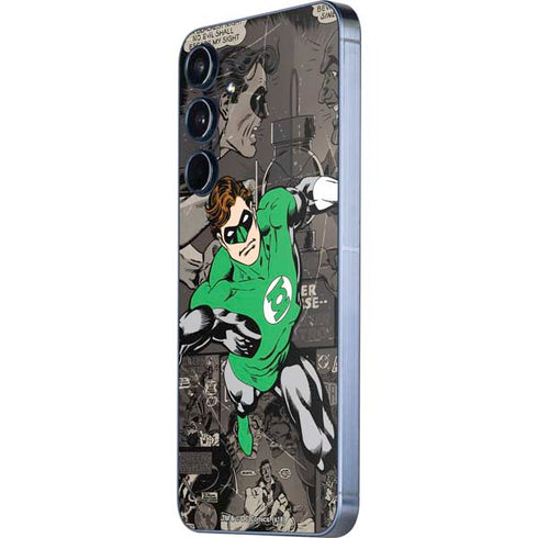DC Comics Green Lantern Vintage Action Pose Pattern Galaxy A35 5G Skin