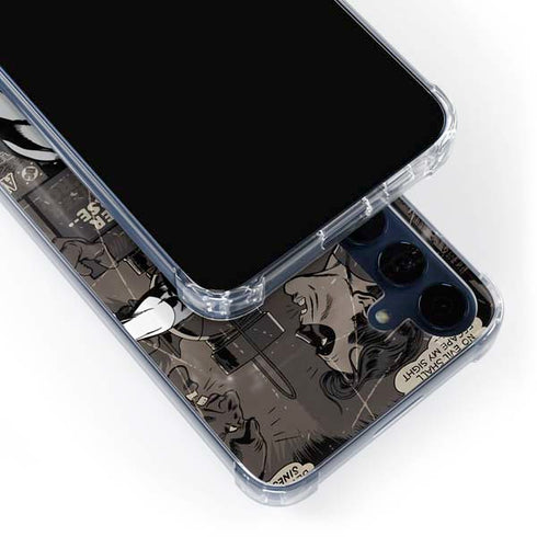 DC Comics Green Lantern Vintage Action Pose Pattern Galaxy A55 5G Clear Case