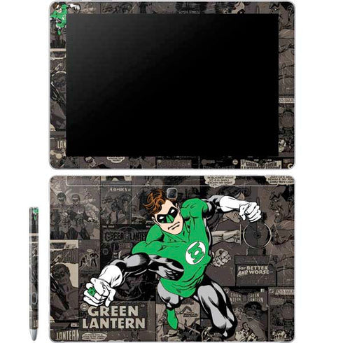 DC Comics Green Lantern Vintage Action Pose Pattern Galaxy Book 12in Skin