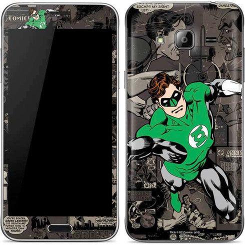 DC Comics Green Lantern Vintage Action Pose Pattern Galaxy J3 Skin