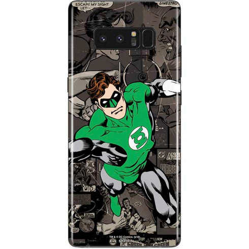 DC Comics Green Lantern Vintage Action Pose Pattern Galaxy Note 8 Skin
