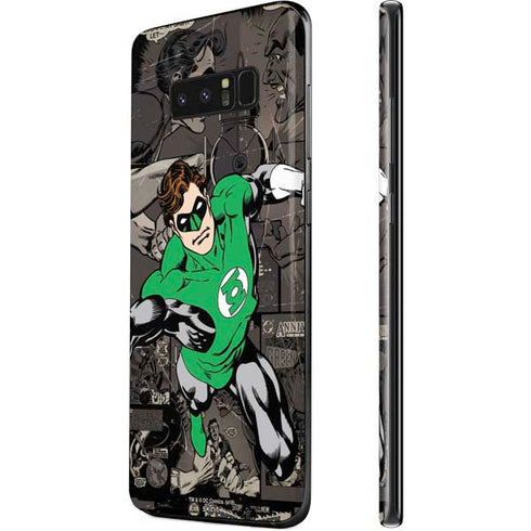 DC Comics Green Lantern Vintage Action Pose Pattern Galaxy Note 8 Skin