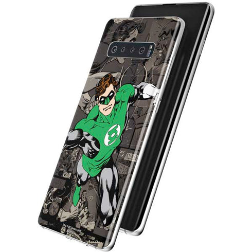 DC Comics Green Lantern Vintage Action Pose Pattern Galaxy S10 Skin