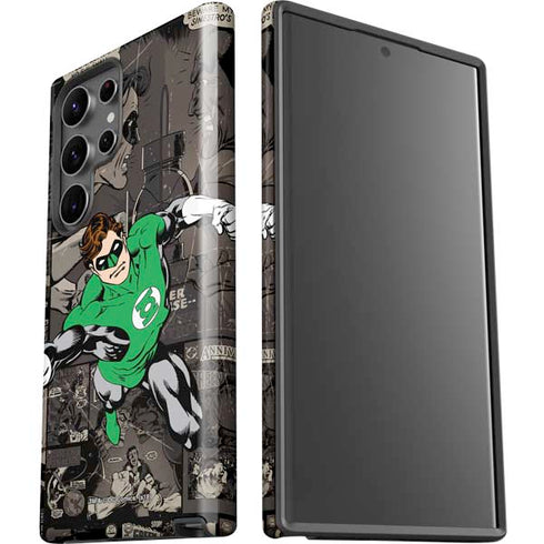 DC Comics Green Lantern Vintage Action Pose Pattern Galaxy S23 Ultra Pro Case
