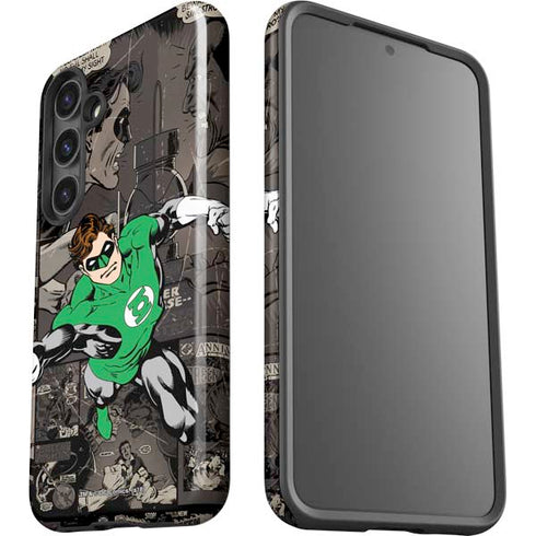 DC Comics Green Lantern Vintage Action Pose Pattern Galaxy S25 Impact Case