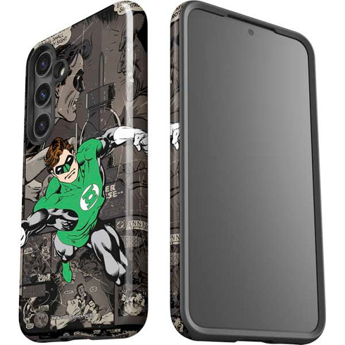 DC Comics Green Lantern Vintage Action Pose Pattern Galaxy S25 Plus Impact Case