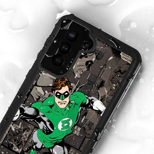 DC Comics Green Lantern Vintage Action Pose Pattern Galaxy S24 Plus Waterproof Case