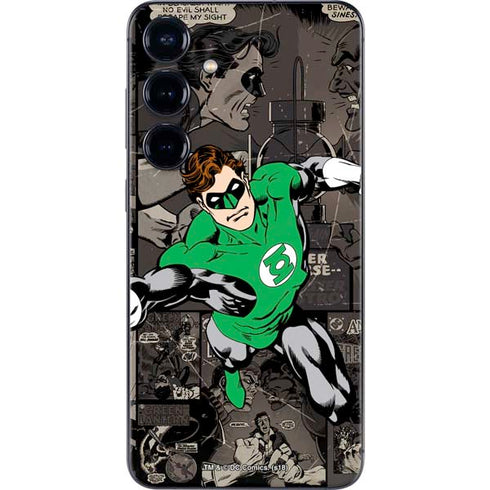 DC Comics Green Lantern Vintage Action Pose Pattern Galaxy S24 Skin