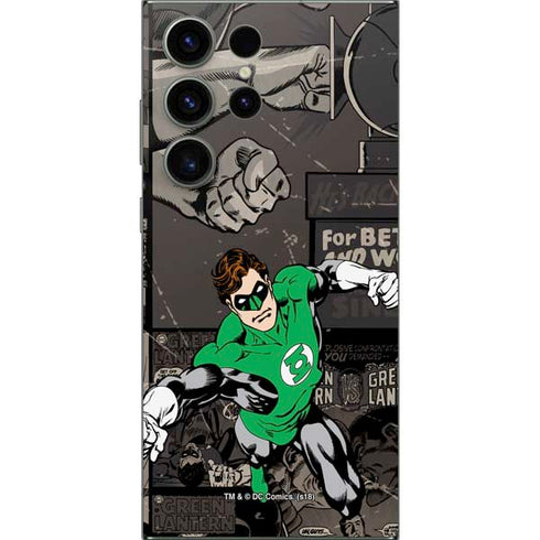DC Comics Green Lantern Vintage Action Pose Pattern Galaxy S24 Ultra Skin
