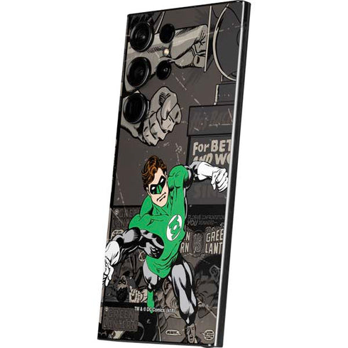 DC Comics Green Lantern Vintage Action Pose Pattern Galaxy S25 Ultra Skin