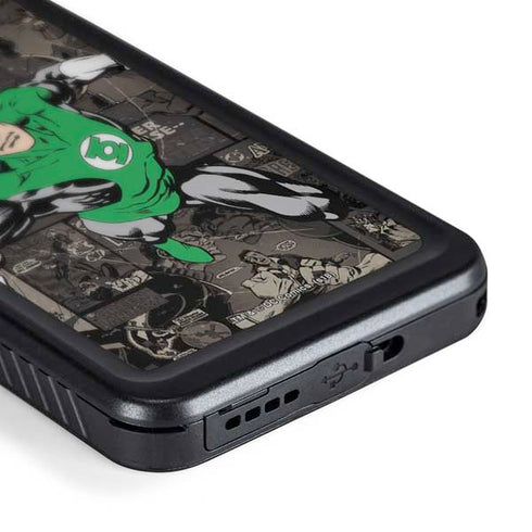 DC Comics Green Lantern Vintage Action Pose Pattern Galaxy S24 Waterproof Case