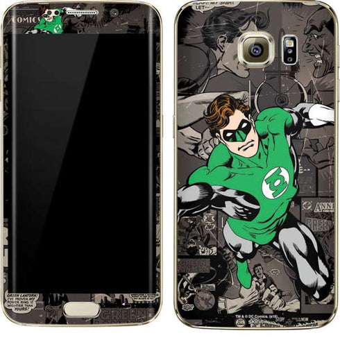 DC Comics Green Lantern Vintage Action Pose Pattern Galaxy S7 Edge Skin