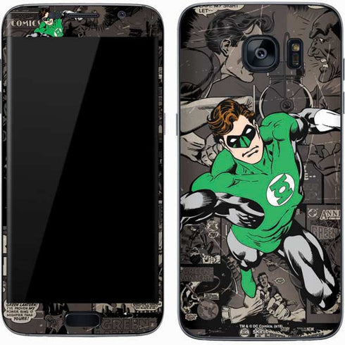 DC Comics Green Lantern Vintage Action Pose Pattern Galaxy S7 Skin