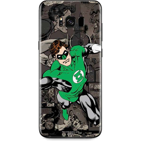 DC Comics Green Lantern Vintage Action Pose Pattern Galaxy S8 Skin