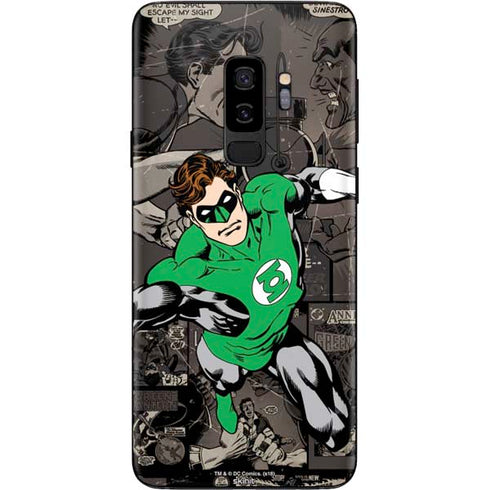 DC Comics Green Lantern Vintage Action Pose Pattern Galaxy S9 Plus Skin