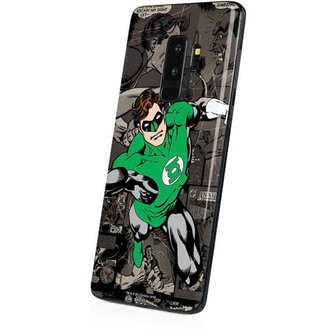 DC Comics Green Lantern Vintage Action Pose Pattern Galaxy S9 Plus Skin