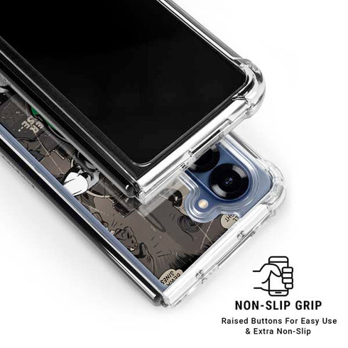 DC Comics Green Lantern Vintage Action Pose Pattern Galaxy Z Fold6 Clear Case