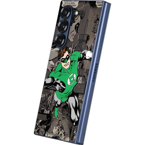 DC Comics Green Lantern Vintage Action Pose Pattern Galaxy Z Fold6 Skin