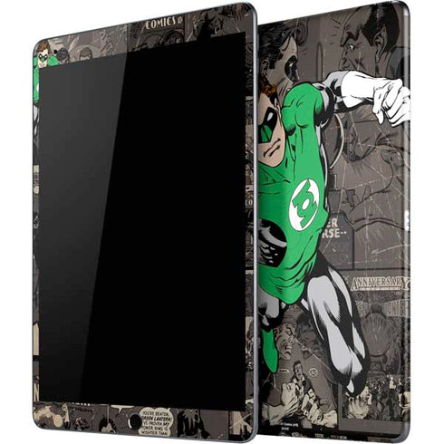 DC Comics Green Lantern Vintage Action Pose Pattern iPad Skins