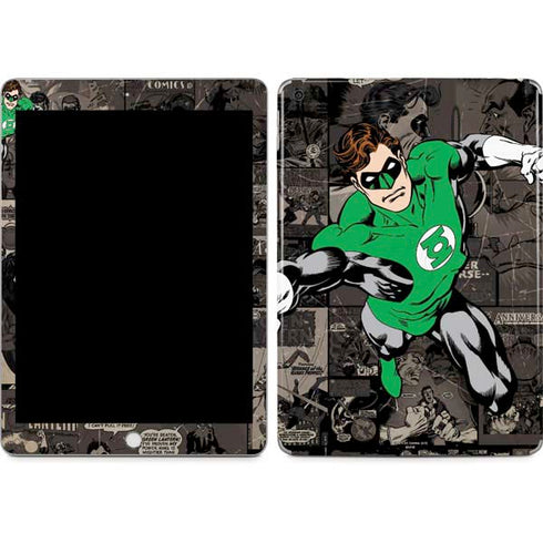 DC Comics Green Lantern Vintage Action Pose Pattern Apple iPad Skin