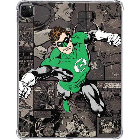 DC Comics Green Lantern Vintage Action Pose Pattern iPad Pro 11in (2024) Clear Case