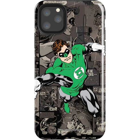 DC Comics Green Lantern Vintage Action Pose Pattern iPhone Cases