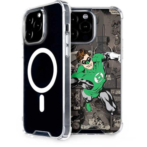DC Comics Green Lantern Vintage Action Pose Pattern iPhone Cases