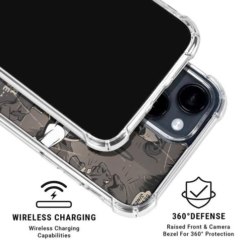 DC Comics Green Lantern Vintage Action Pose Pattern iPhone 15 Clear Case