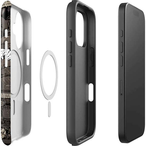 DC Comics Green Lantern Vintage Action Pose Pattern iPhone 16 Magsafe Impact Case