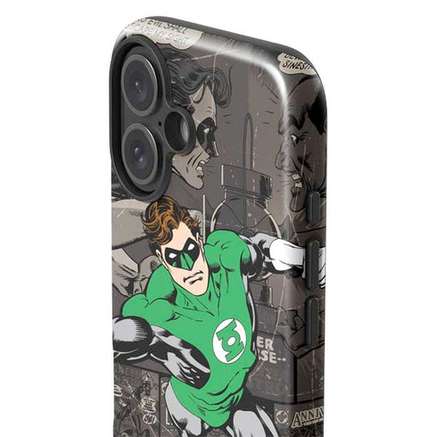 DC Comics Green Lantern Vintage Action Pose Pattern iPhone 16 Plus Impact Case