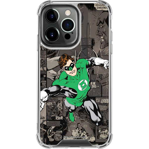 DC Comics Green Lantern Vintage Action Pose Pattern iPhone 16 Pro Clear Case