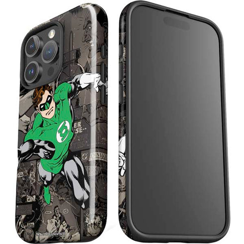 DC Comics Green Lantern Vintage Action Pose Pattern iPhone 16 Pro Impact Case