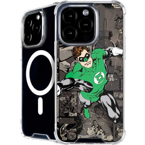 DC Comics Green Lantern Vintage Action Pose Pattern iPhone 16 Pro MagSafe Case