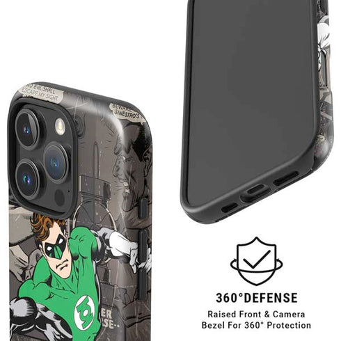 DC Comics Green Lantern Vintage Action Pose Pattern iPhone 16 Pro Magsafe Impact Case