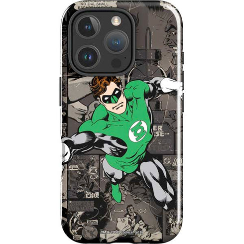 DC Comics Green Lantern Vintage Action Pose Pattern iPhone 16 Pro Max Impact Case