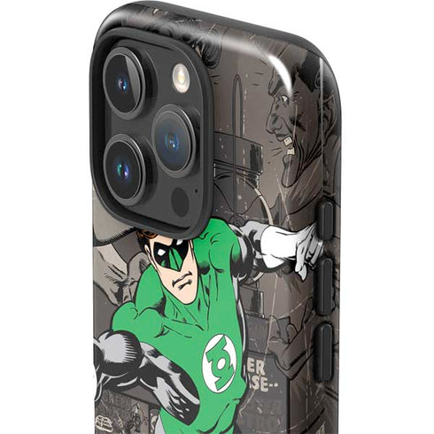 DC Comics Green Lantern Vintage Action Pose Pattern iPhone 16 Pro Max Impact Case