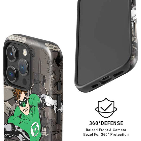 DC Comics Green Lantern Vintage Action Pose Pattern iPhone 16 Pro Max Magsafe Impact Case