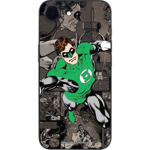 DC Comics Green Lantern Vintage Action Pose Pattern iPhone 16e Skin
