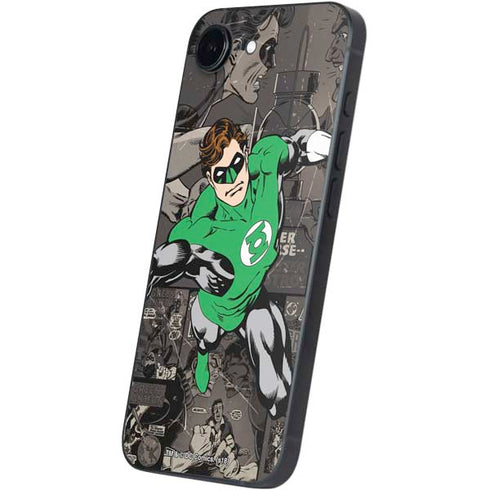 DC Comics Green Lantern Vintage Action Pose Pattern iPhone 16e Skin