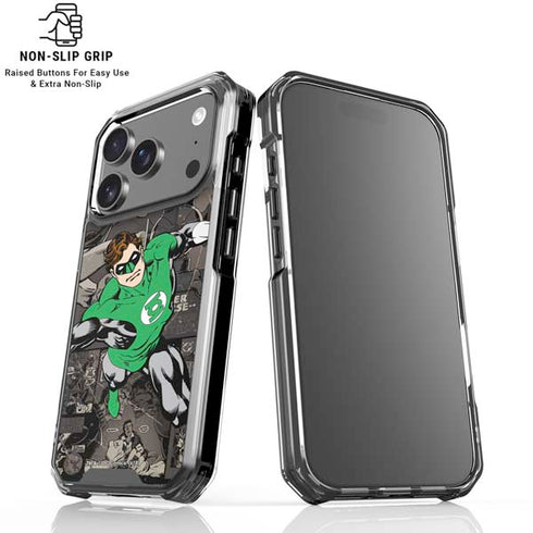 DC Comics Green Lantern Vintage Action Pose Pattern iPhone 18 Pro Clear Case