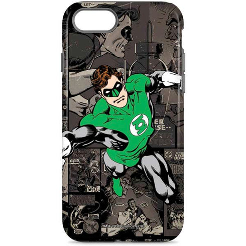 DC Comics Green Lantern Vintage Action Pose Pattern iPhone Cases
