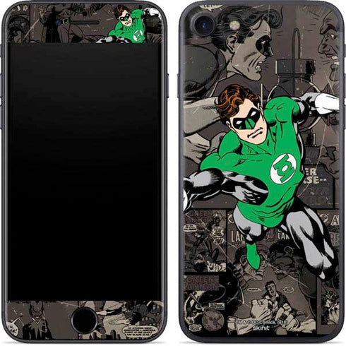 DC Comics Green Lantern Vintage Action Pose Pattern iPhone 7 Skin