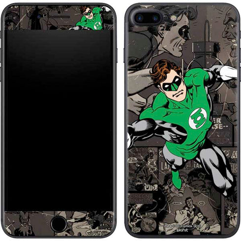 DC Comics Green Lantern Vintage Action Pose Pattern iPhone 8 Plus Skin